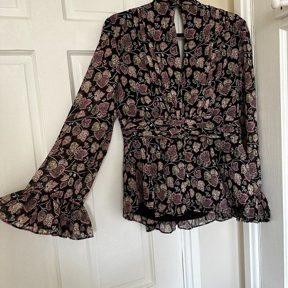 CINQ À SEPT Marlow V-Neck Top - Size Medium - Picture 2 of 8